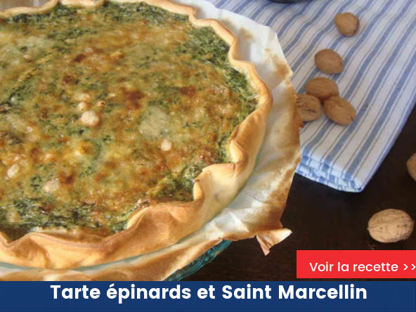Tarte épinards et Saint Marcellin